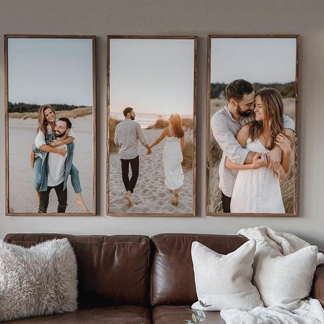 Big photo framed photos from our wedding
