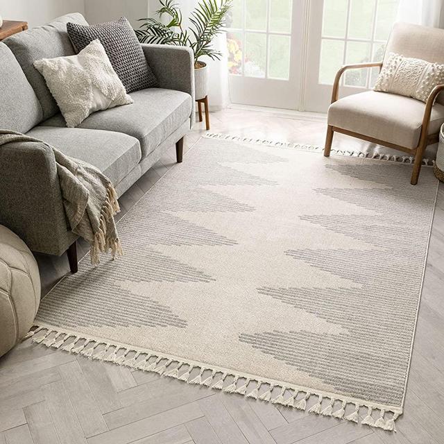 Well Woven Zella Gray Tribal Diamond Medallion Area Rug 3x5 (3'11" x 5'10")