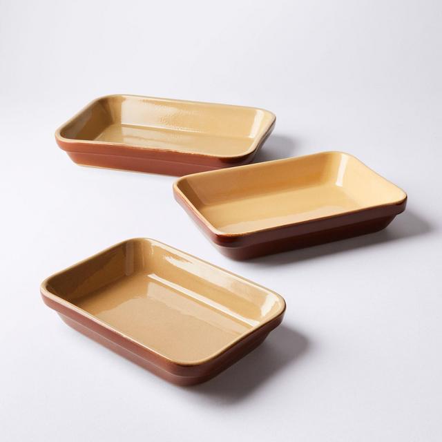 Vintage French Stoneware Rectangular Baking Dish