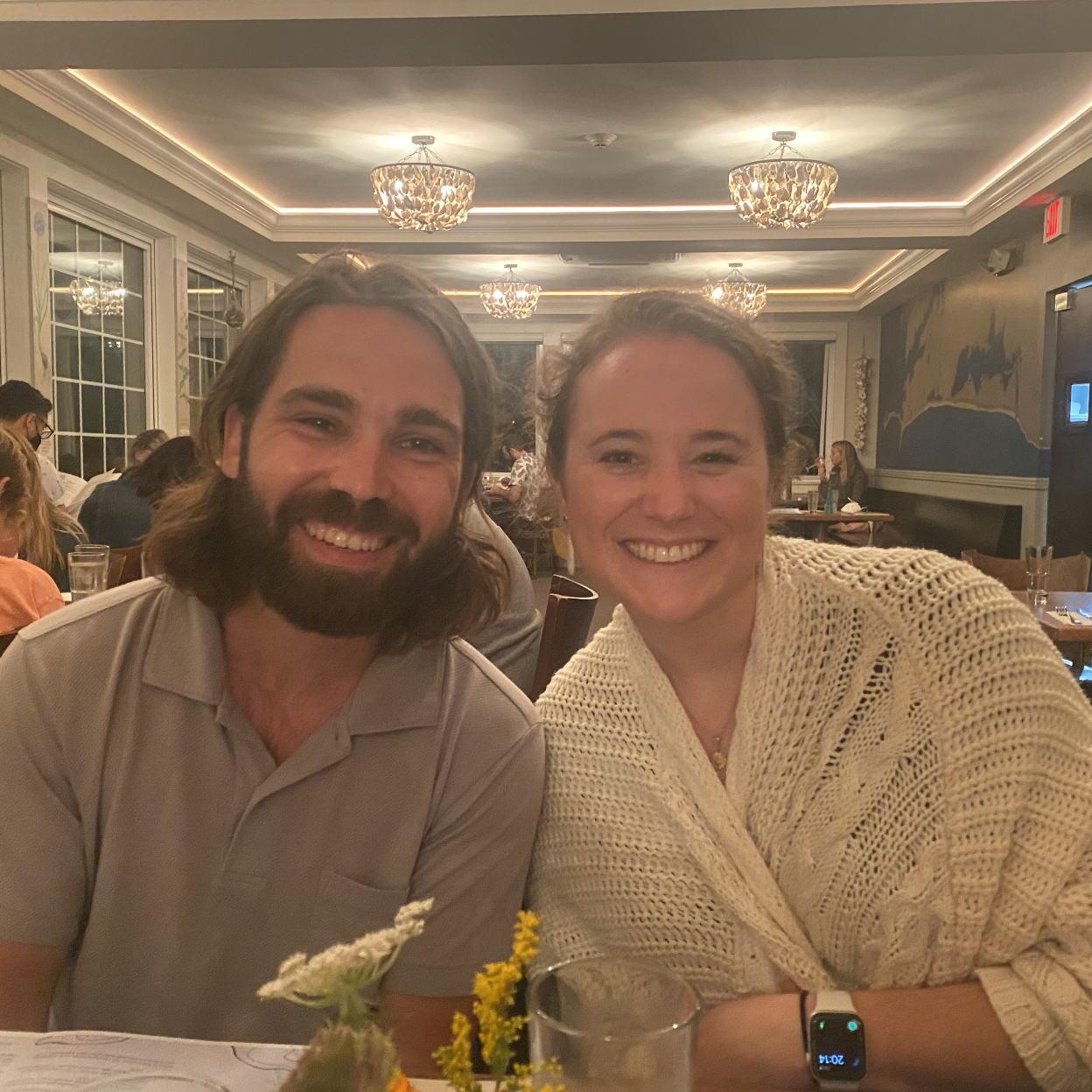 Alex and Eily at Matunuck Oyster Bar August 2021