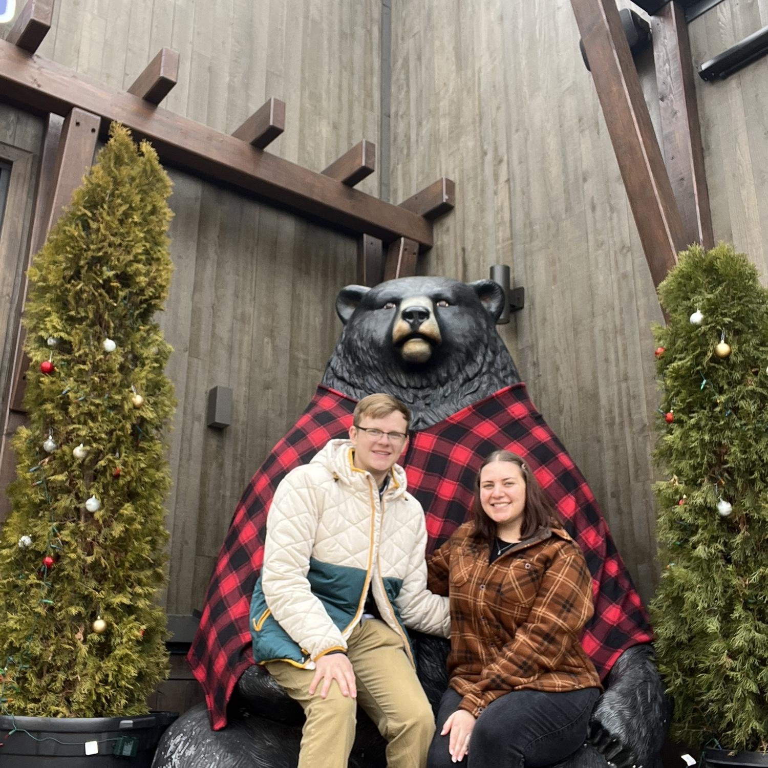 Big Bear, California! Where we went after getting engaged. We loved the tiny towns restaurants and coffee shops.