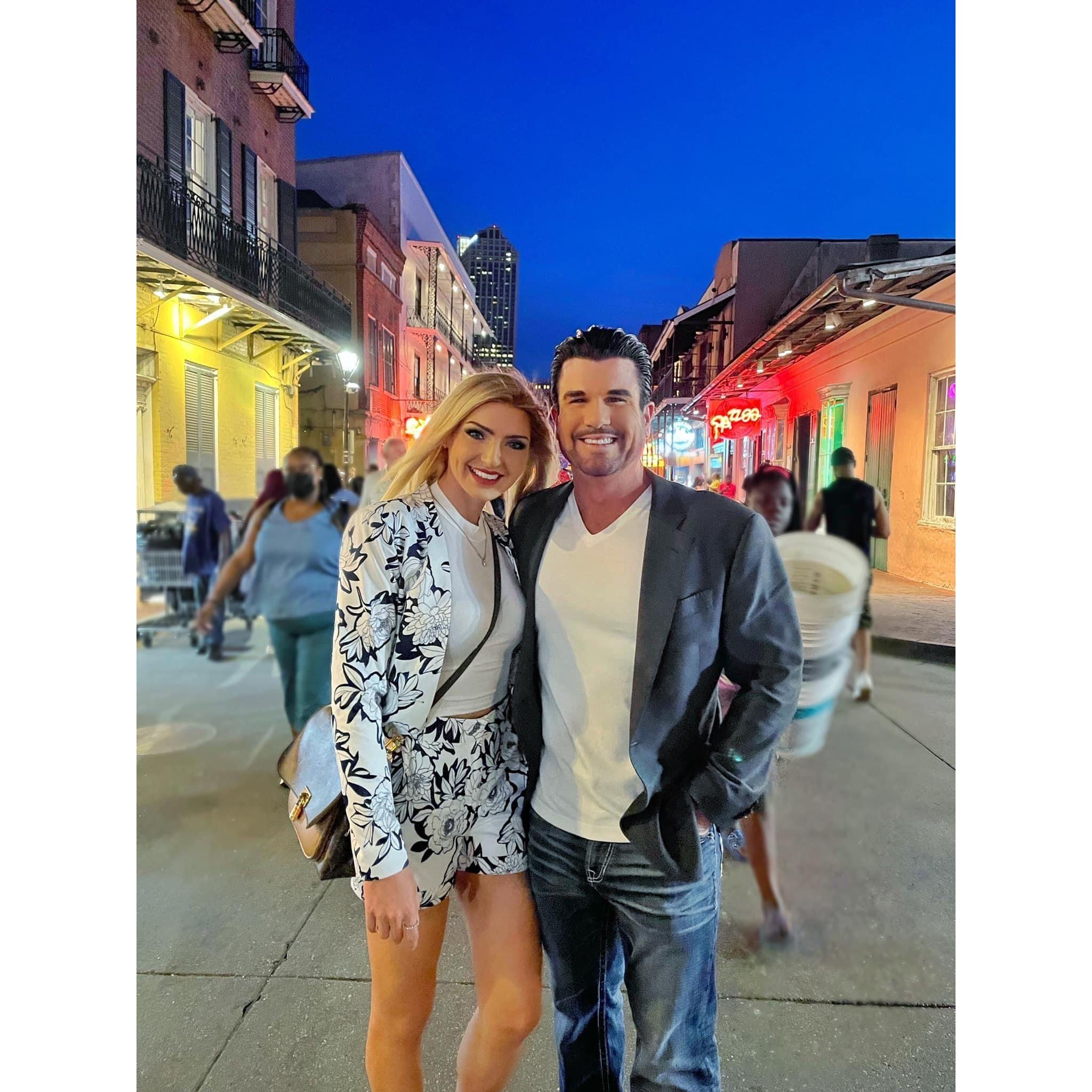 Partying on Bourbon Street in New Orleans
