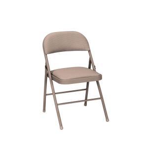 Antique Linen Fabric Padded Seat Folding Chair (Set of 4)
