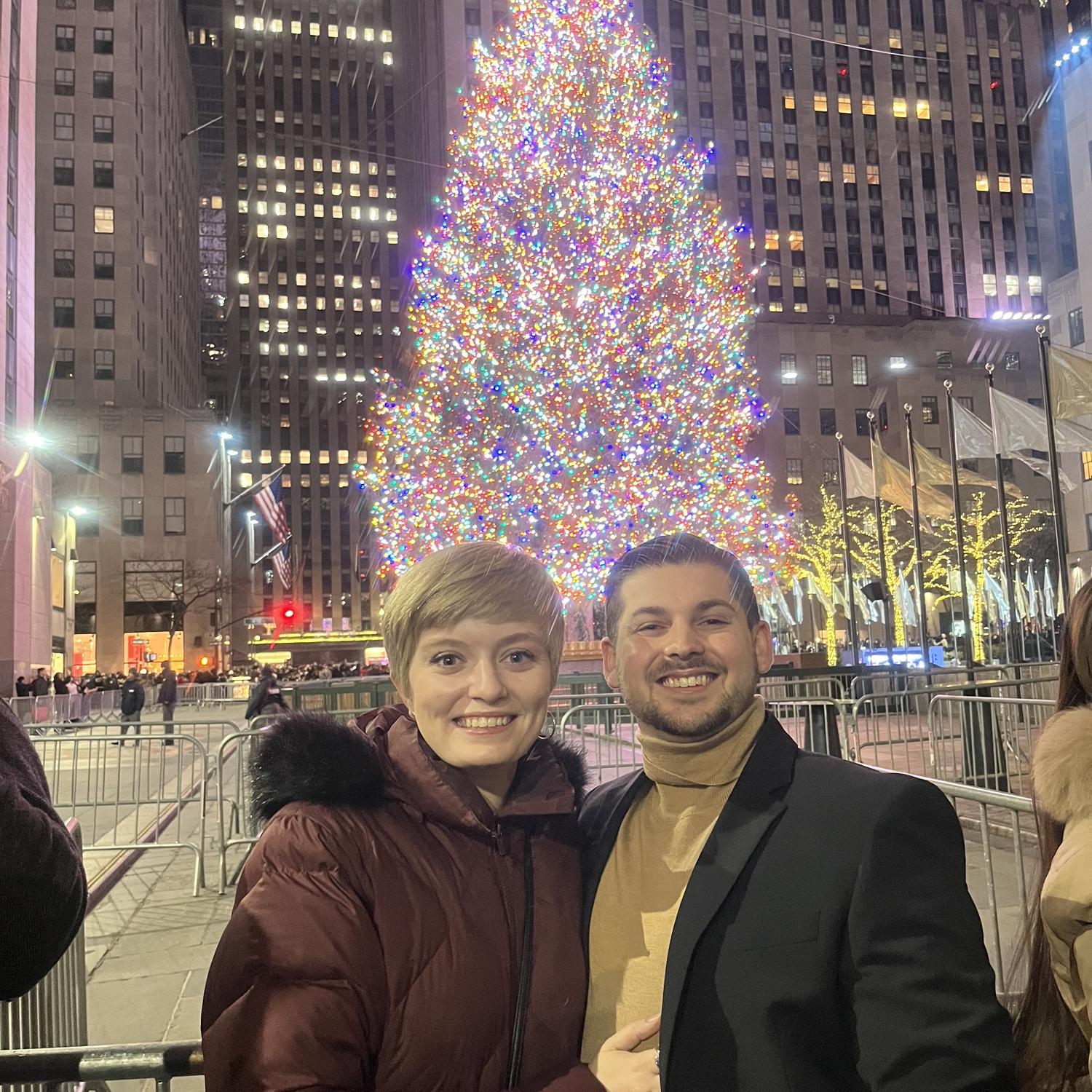 About 45min after this picture was taken, Cameron proposed! Emily has no idea at this point ;)