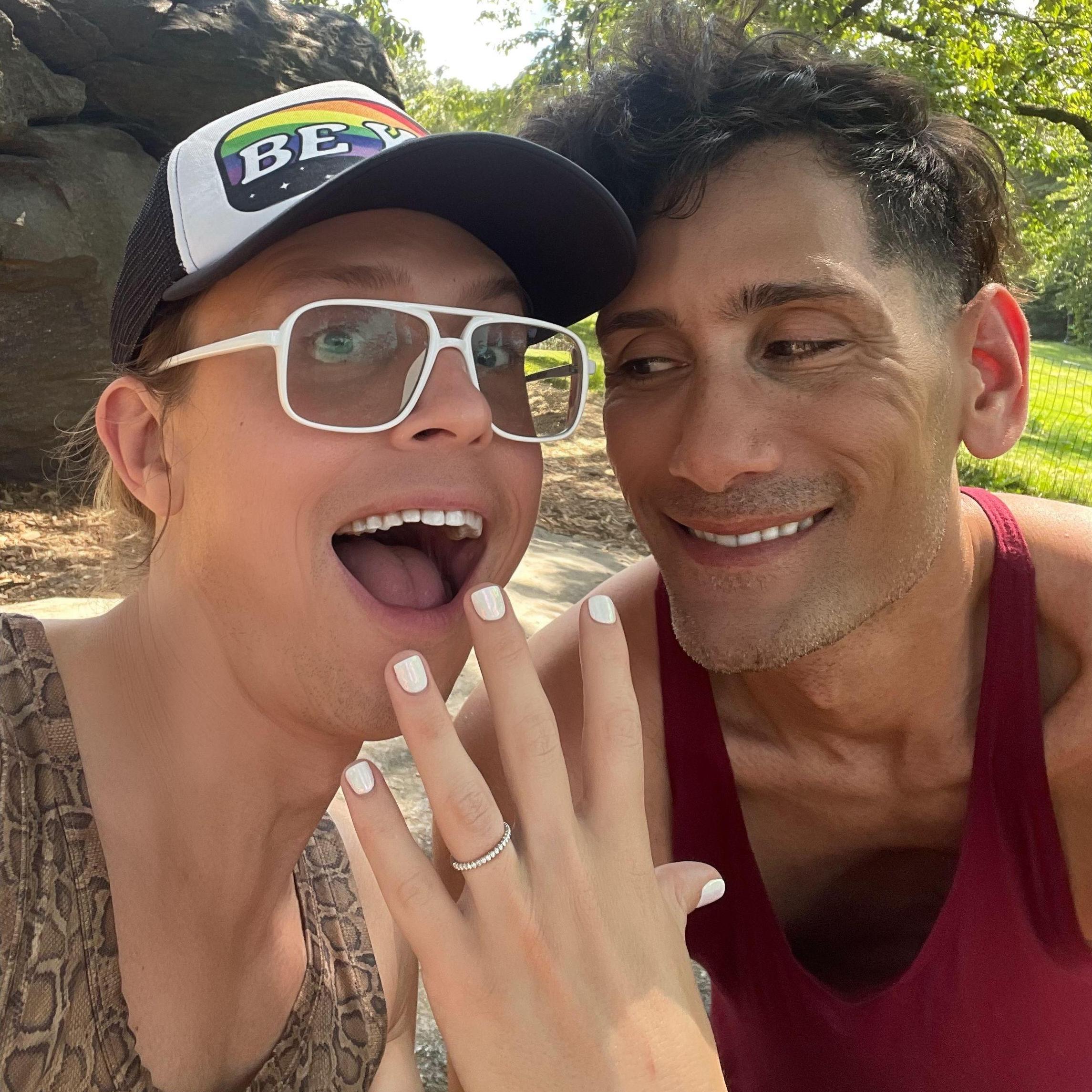 The moment after John-Paul popped the question and Lane said YES
