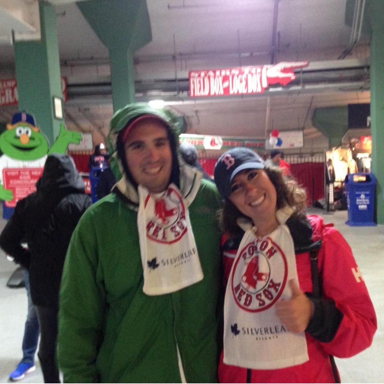 Patriot's Day Red Sox game, right before Ali signed them up for a time share...