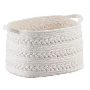 The Container Store Medium Piper Braided Rope Bin White