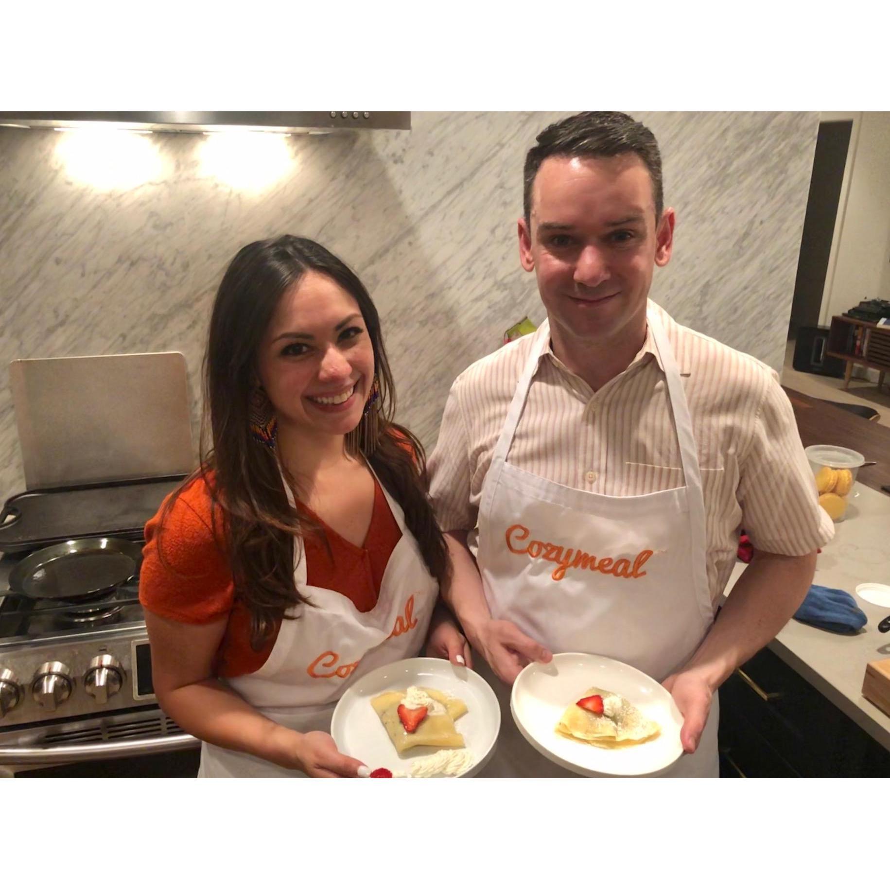Learning to cook French Cuisine for Nathan's Birthday!