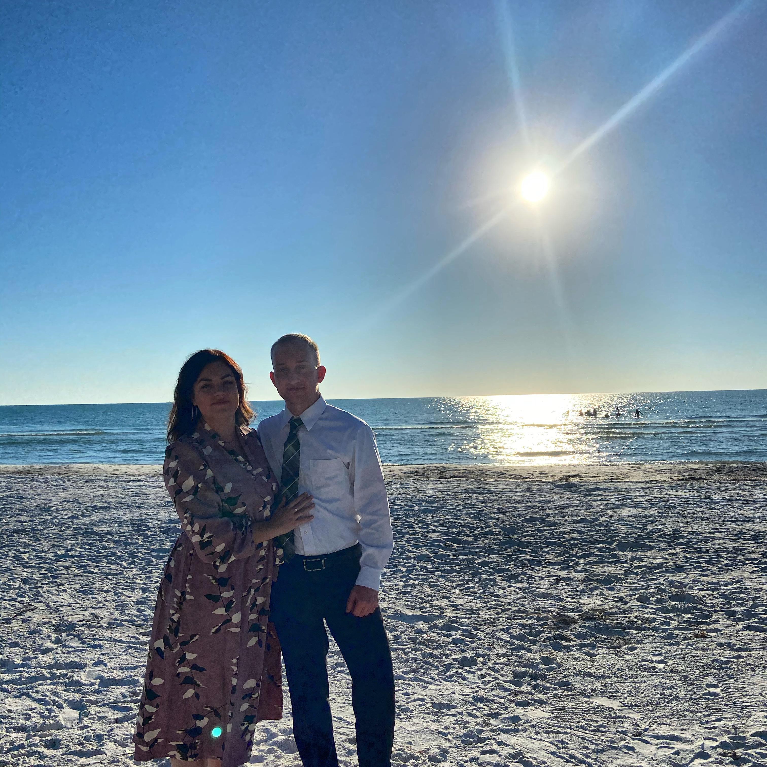 At our friends Justin and Emma's wedding on Anna Maria Island! 12/11/2020