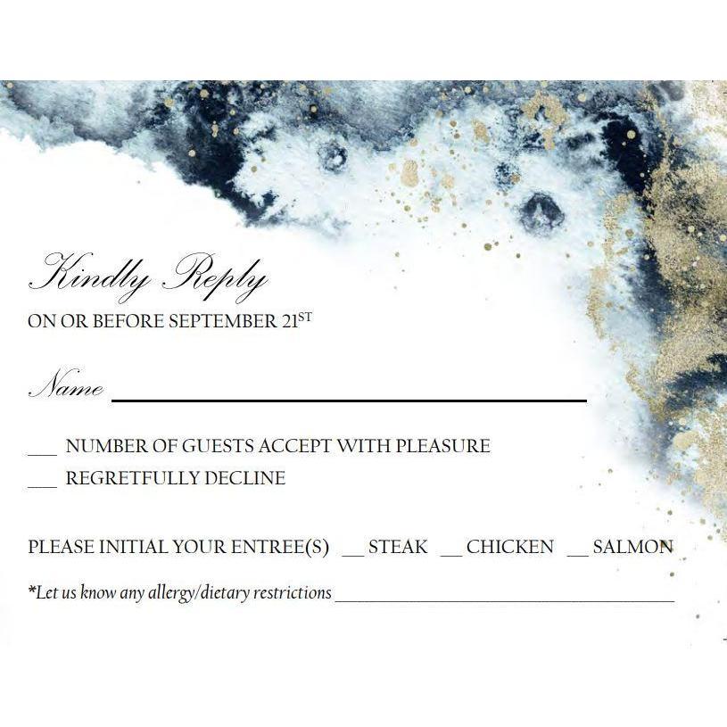 RSVP card - please RSVP on our website's RSVP tab.