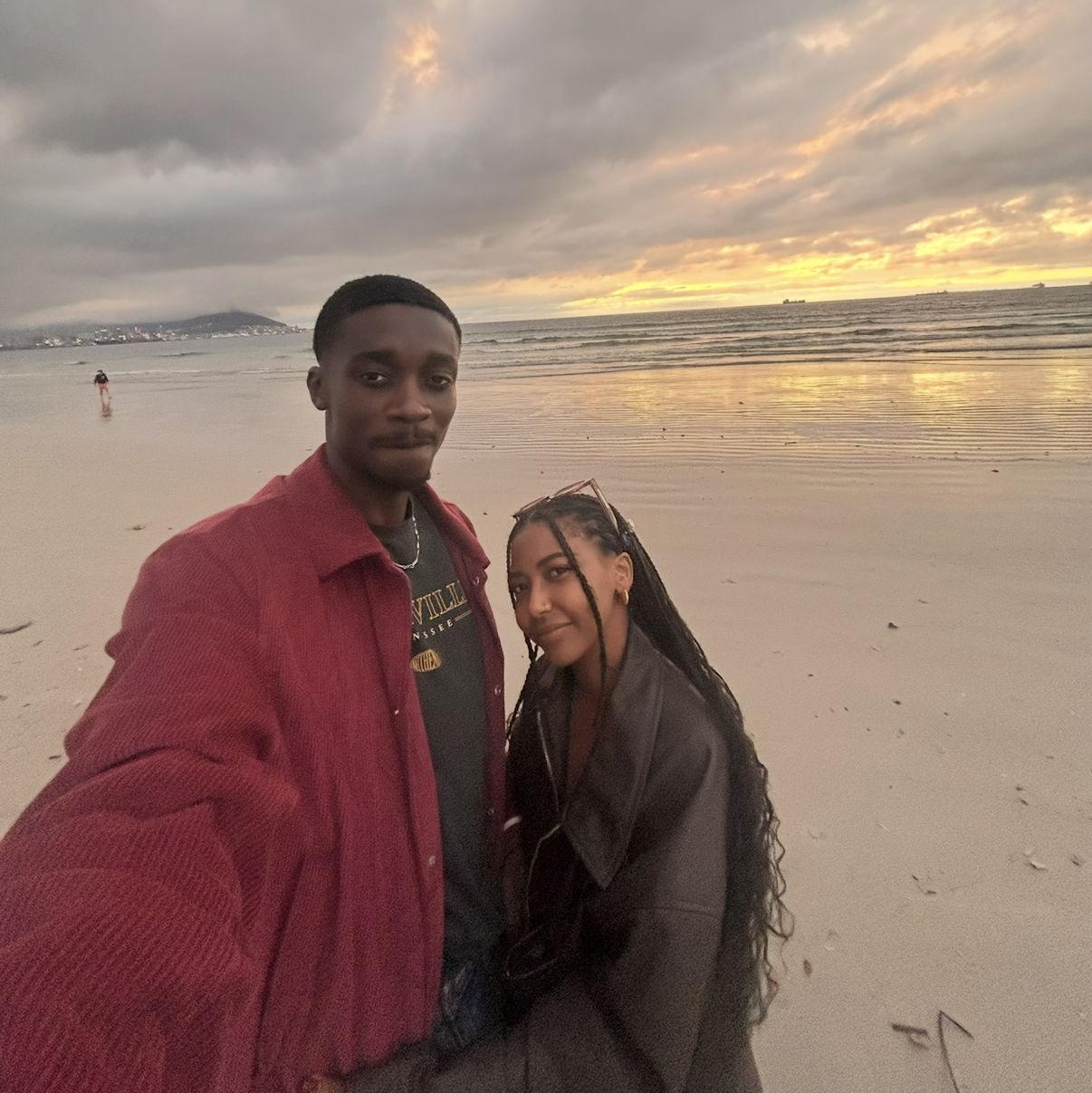 Sunset on the beach in Milnerton, South Africa. April 2025.