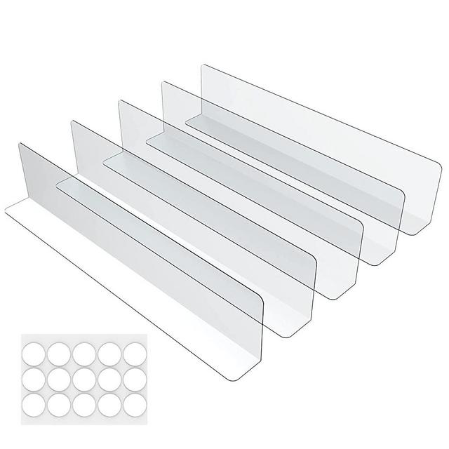 Weekinend Under Couch Blocker,Under Bed Blocker for Pets,Adjustable Clear Toy Blocker for Furniture with Strong Adhesive,Stop Things Going to Under Furniture(5pack 3.2" H 16" L)