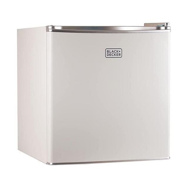 BLACK+DECKER BCRK17W Compact Refrigerator Energy Star Single Door Mini Fridge with Freezer, 1.7 Cubic Ft., White
