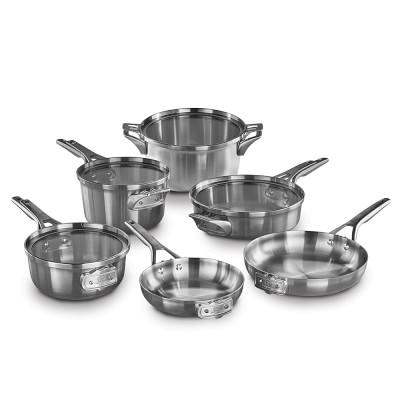 Calphalon Premier Space-Saving Stainless-Steel 10-Piece Cookware Set