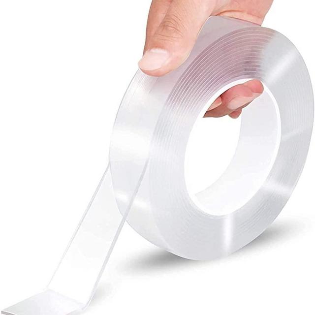 EZlifego Double Sided Tape Heavy Duty (9.85FT), Multipurpose Removable Mounting Tape Adhesive Grip,Washable Strong Sticky Wall Tape Strips Transparent Tape Poster Carpet Tape for Paste Items,Household
