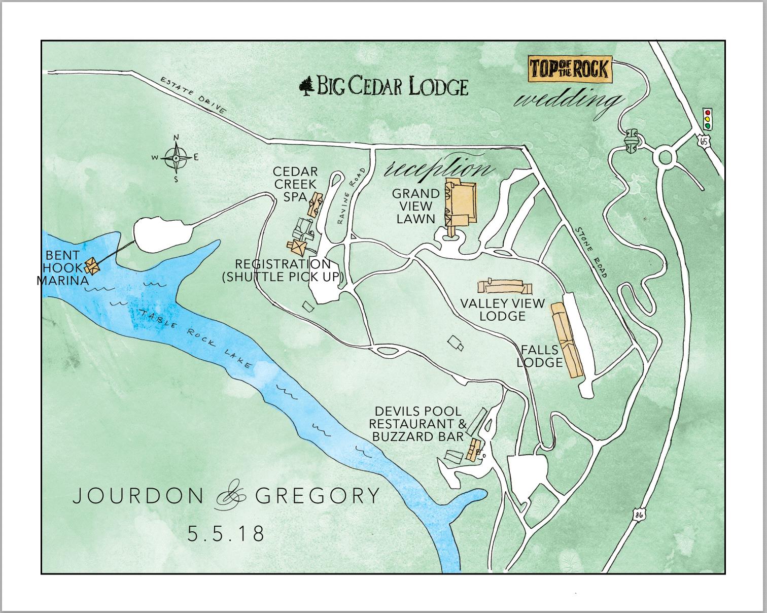 Big Cedar is a big place. Here is a map to help you navigate your stay!