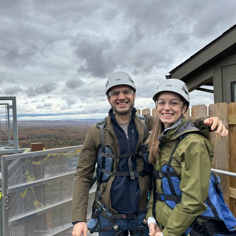 Zip lining in the Poconos 2023