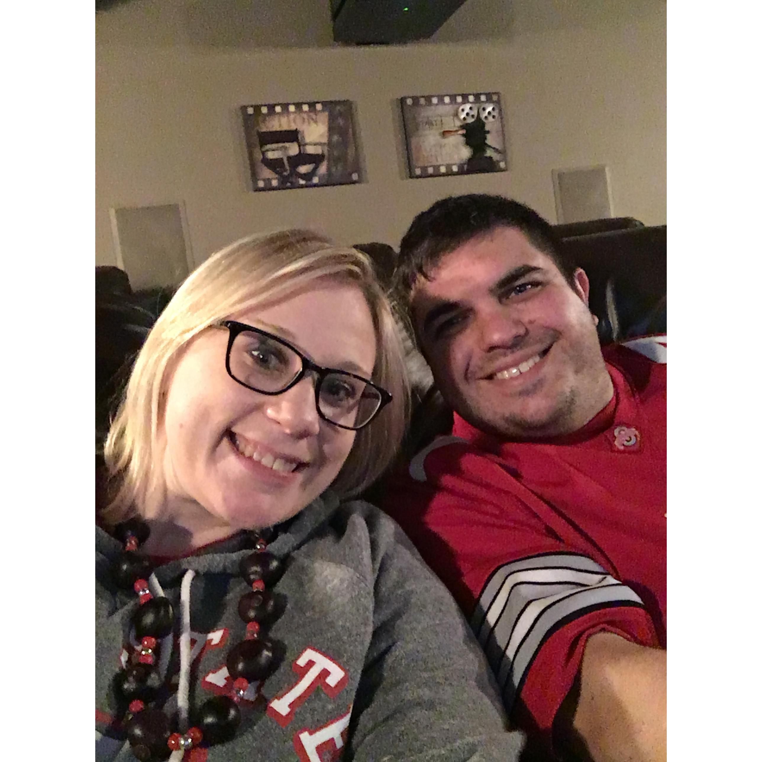 Cheering on the Buckeyes!