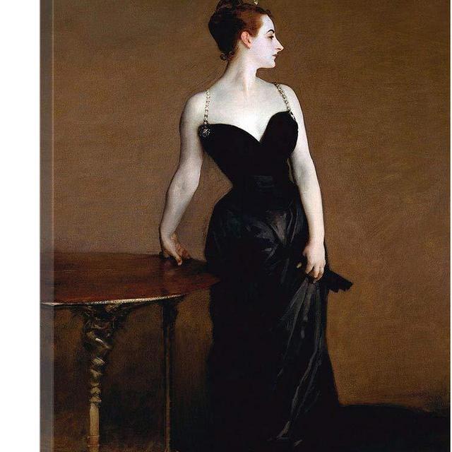 ARTCANVAS Madame Pierre Gantreu 1884 Canvas Art Print by John Singer Sargent - 26" x 18" (0.75" Deep)
