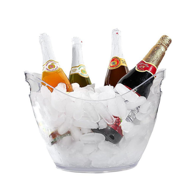 Large Ice Bucket for Parties | 8L Wine Bucket | Champagne Bucket | Ice Bucket for Cocktail Bar | Mimosa Bar Supplies | Wine chiller beverage Tub | Ice Tub | Holds 2-4 Wine/Champagne bottles