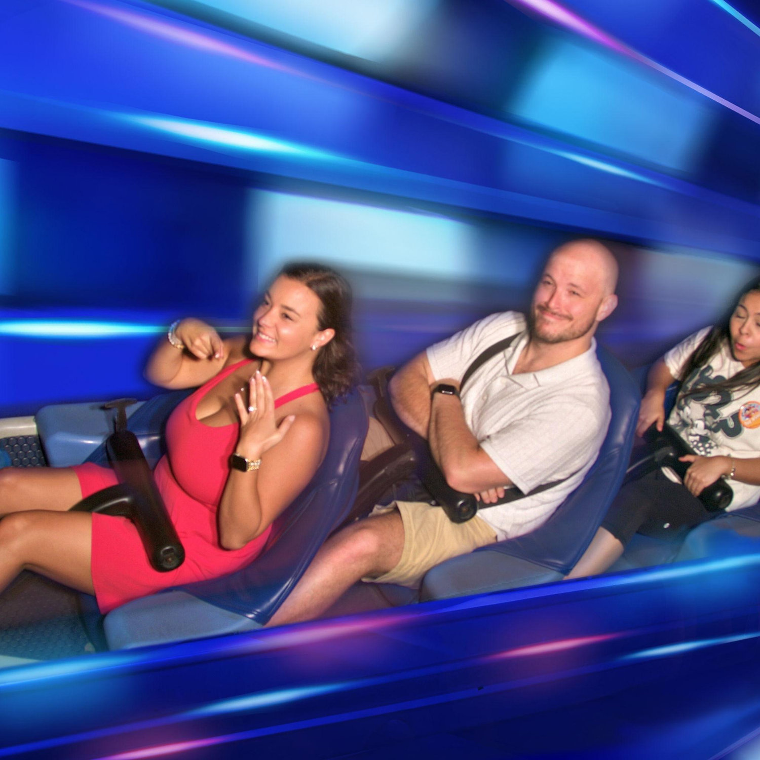 Showing off my ring at every ride in Disney!