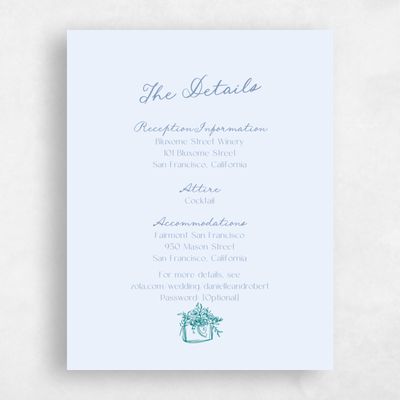 Light Sky, Blue Wedding Enclosure - Cerise