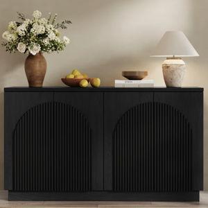 Curved Three-dimensional Texture Sideboard
