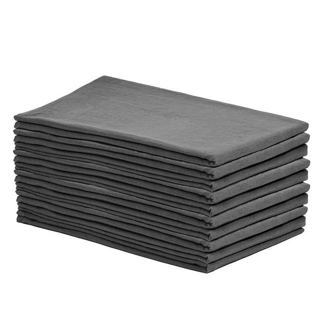Organic Cotton Gray Tea Towels - 10 Pack, 27"x27", 100% Cotton Gray Flour Sack Towels for Kitchen and Baking Use - Durable, Absorbent and Customizable Gray Dish Towels (10 Pack Gray)