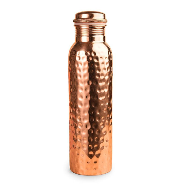 Pure Copper Water Bottle 34oz – Ayurvedic Leak-Proof Handmade Copper Vessel for Drinking Water – BPA-Free, Joint Health & Wellness – for Office, Gym, Yoga, Travel – Eco-Friendly Gift