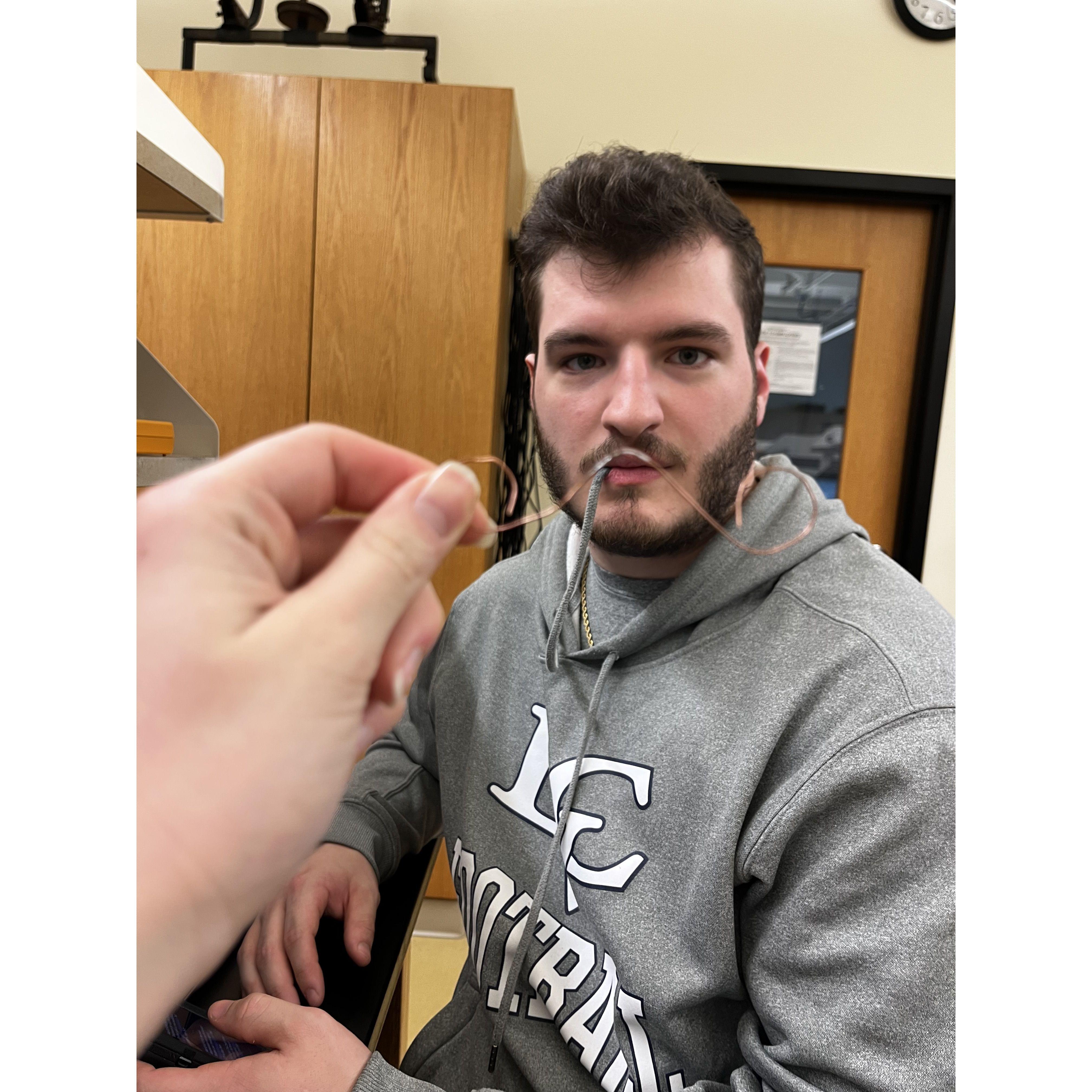 Second semester in our third year we had electronics lab together and were lab partners