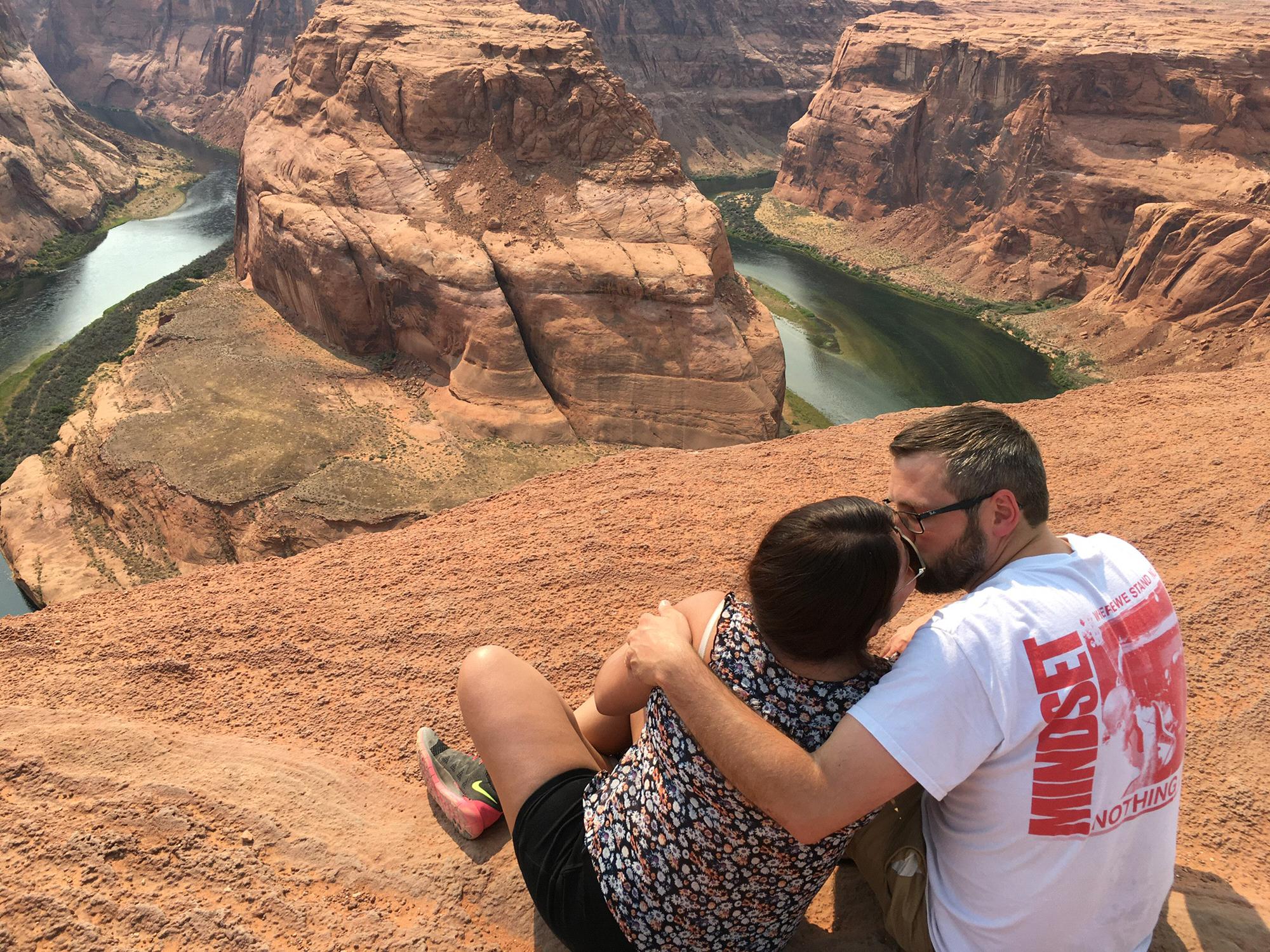 Horse Shoe Bend, Page, Arizona. After our first camping trip together.
