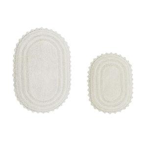 Better Trends Lilly Crochet Collection 3PC (17" x 24" | 20" x 20" | 20" x 32") Oval in Ivory