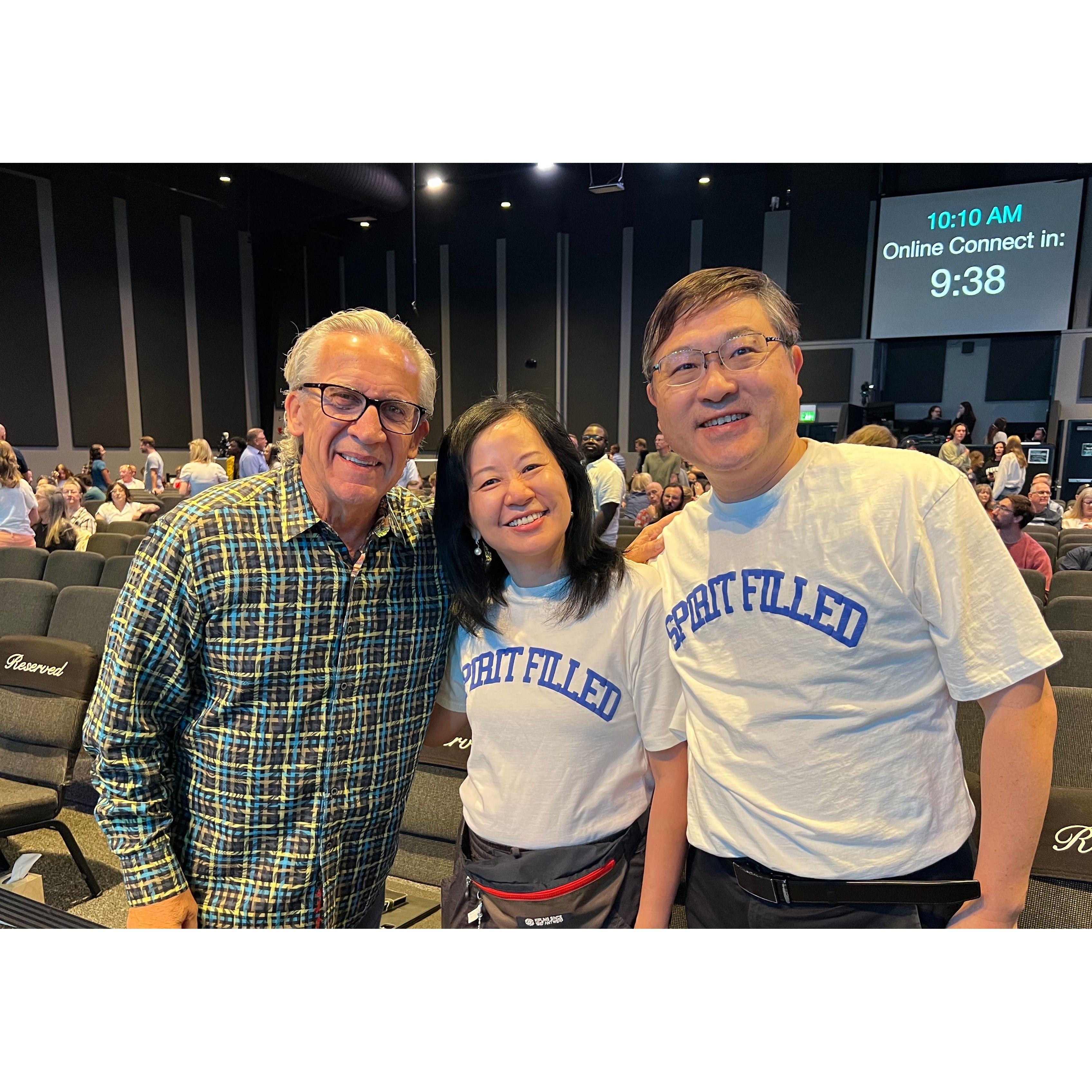 Spirit filled in Bethel church, Redding together with Pastor Bill Johnson