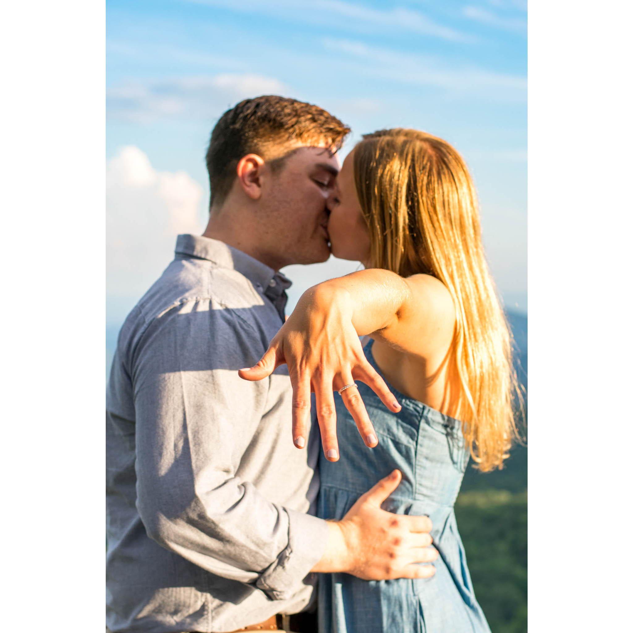 Engagement photoshoot in August in Boone