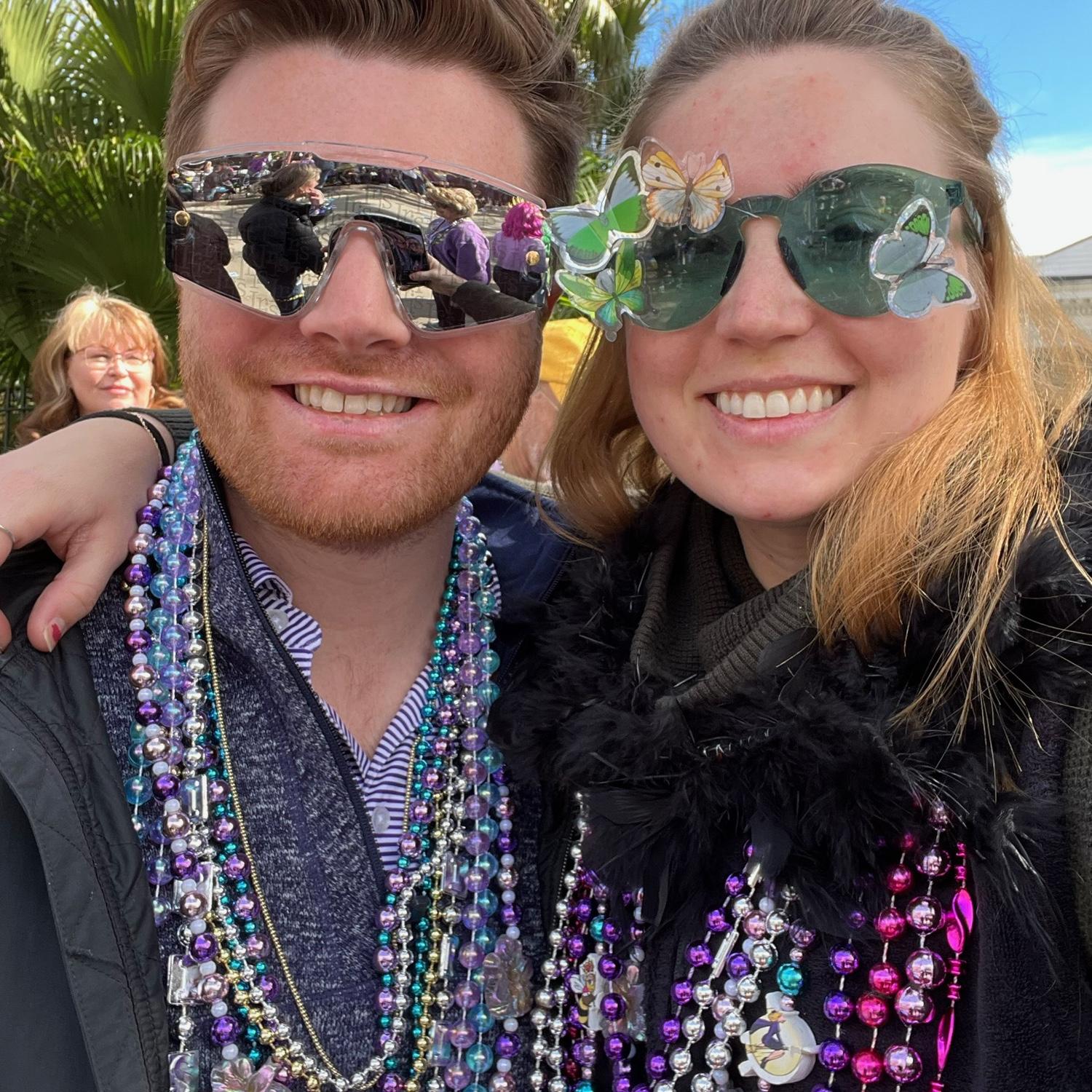 This was Hannah's first Mardi Gras, where she fell in love with NOLA just like Drew and his family. We feel most like us there and it's the reason we wanted to get married there if we could!