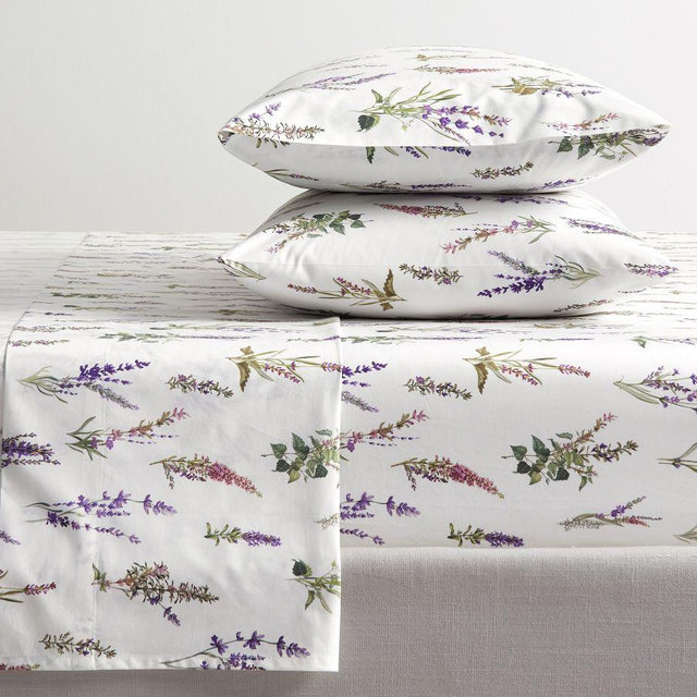 Monique Lhuillier Provence Percale Sheet Set, Queen