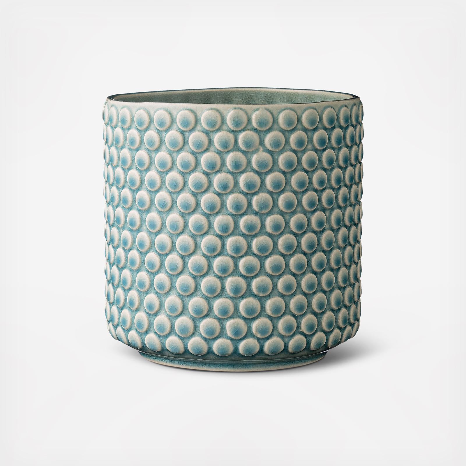 Storied Home, Polka Dotted Round Planter Pot | Zola