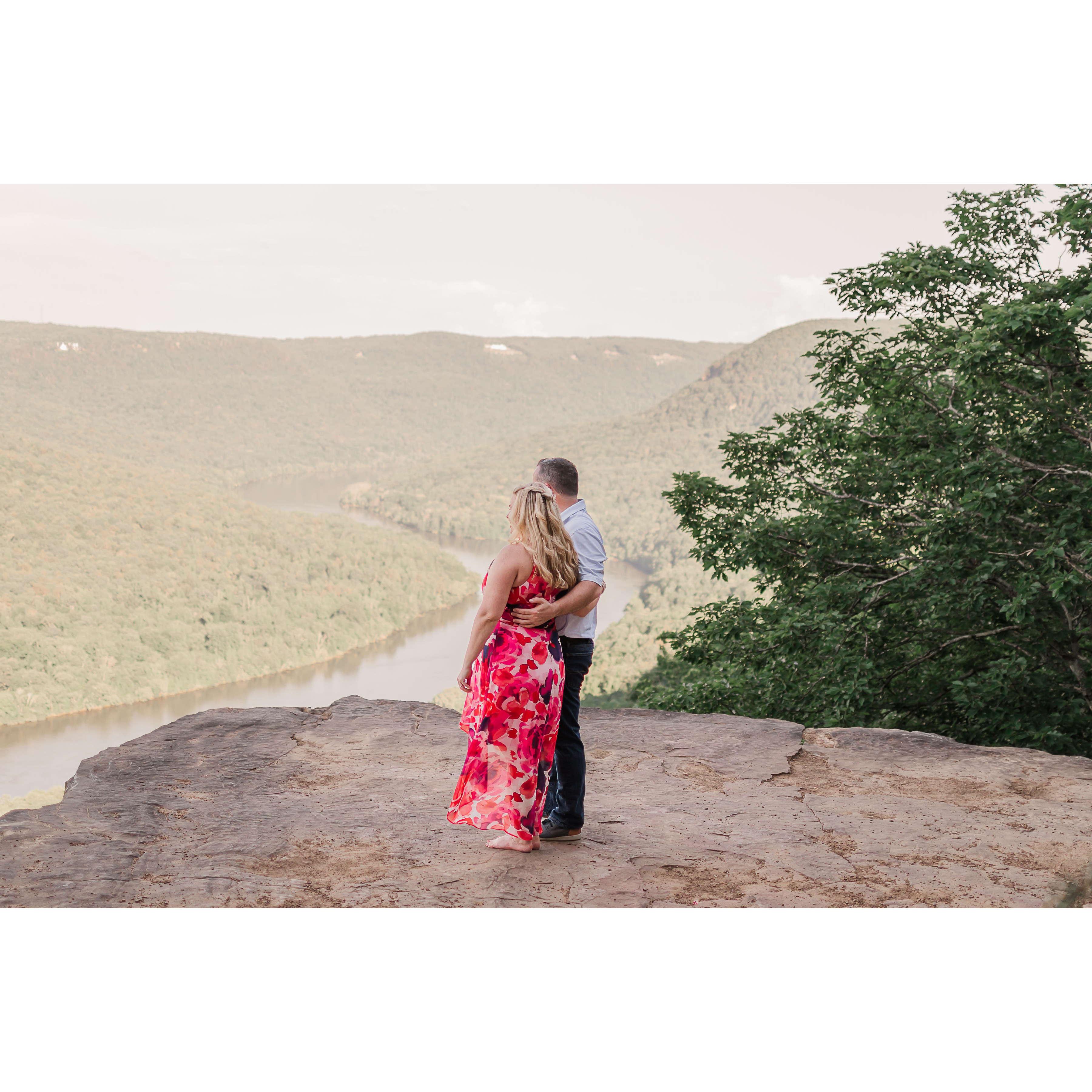 Engagement picture at Snooper's Rock. Just taking in the breathtaking views.