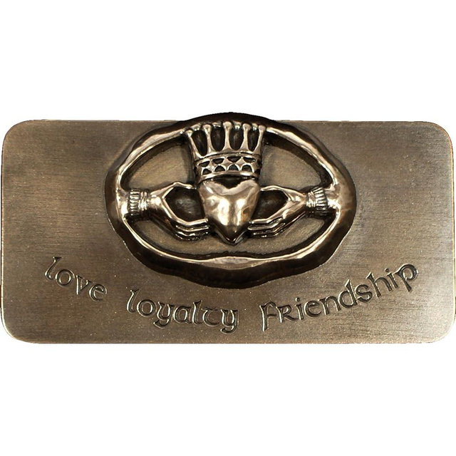Wild Goose Ireland Wall Decor Claddagh Love Loyalty Friendship Bronze Coated Resin Cast 3 1/2 Inches Tall by 7 1/2 Inches Wide Made in Ireland
