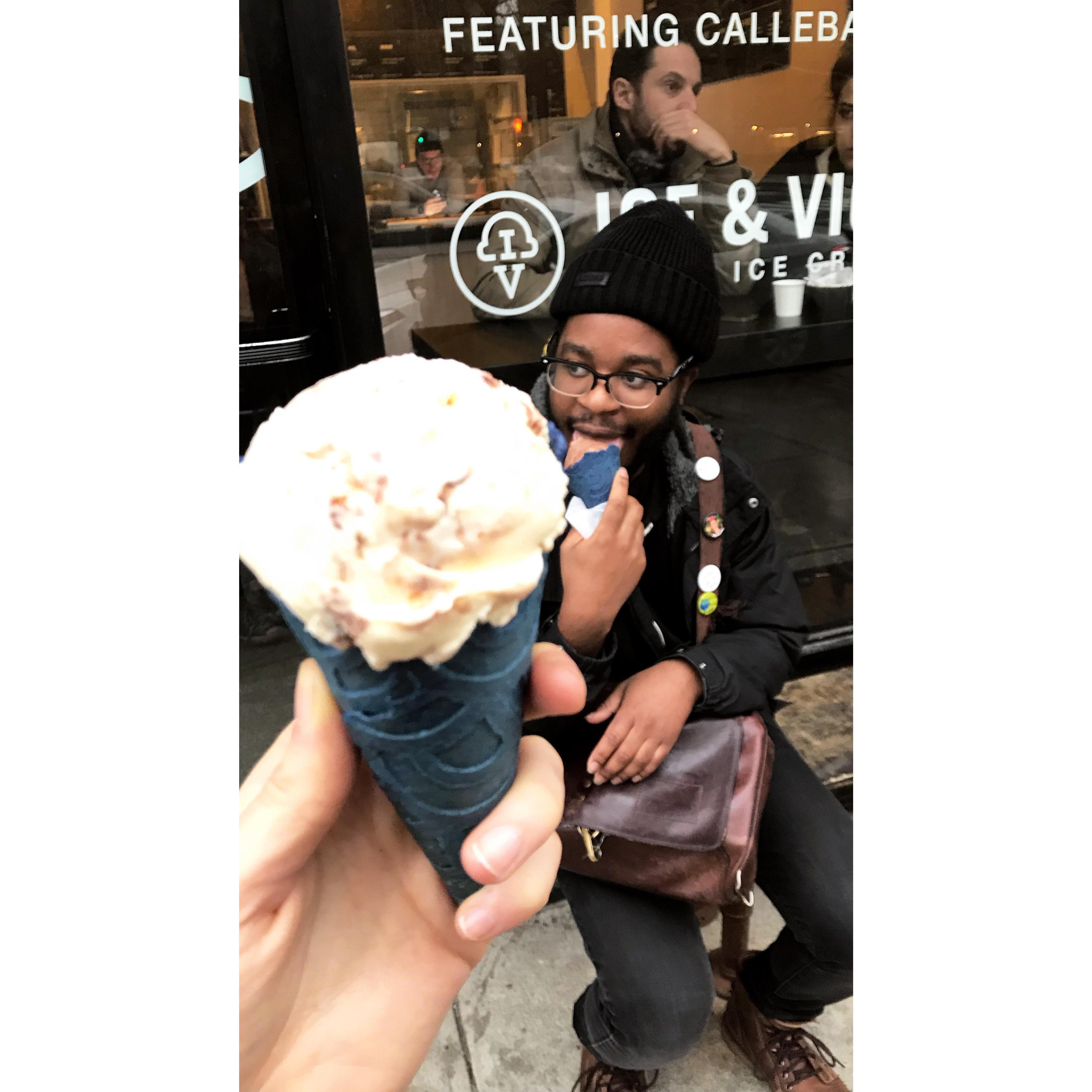 Getting ice cream together (2018).