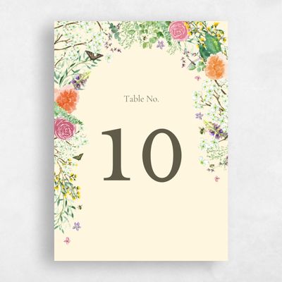 Cream, Beige Wedding Table Number - Rosalind