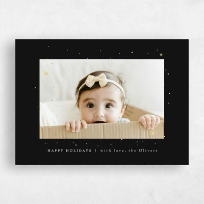 Black Holiday Card - Niseko Landscape Foil