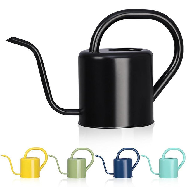 Watering Can, Stainless Steel Watering Can for Indoor & Outdoor Plants, 1L/35oz Long Spout Water Can with Handle, Rust-Proof Plant Watering Pot for House Plants, Garden Flowers
