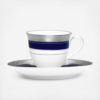 Crestwood Cobalt Platinum Espresso Cup & Saucer