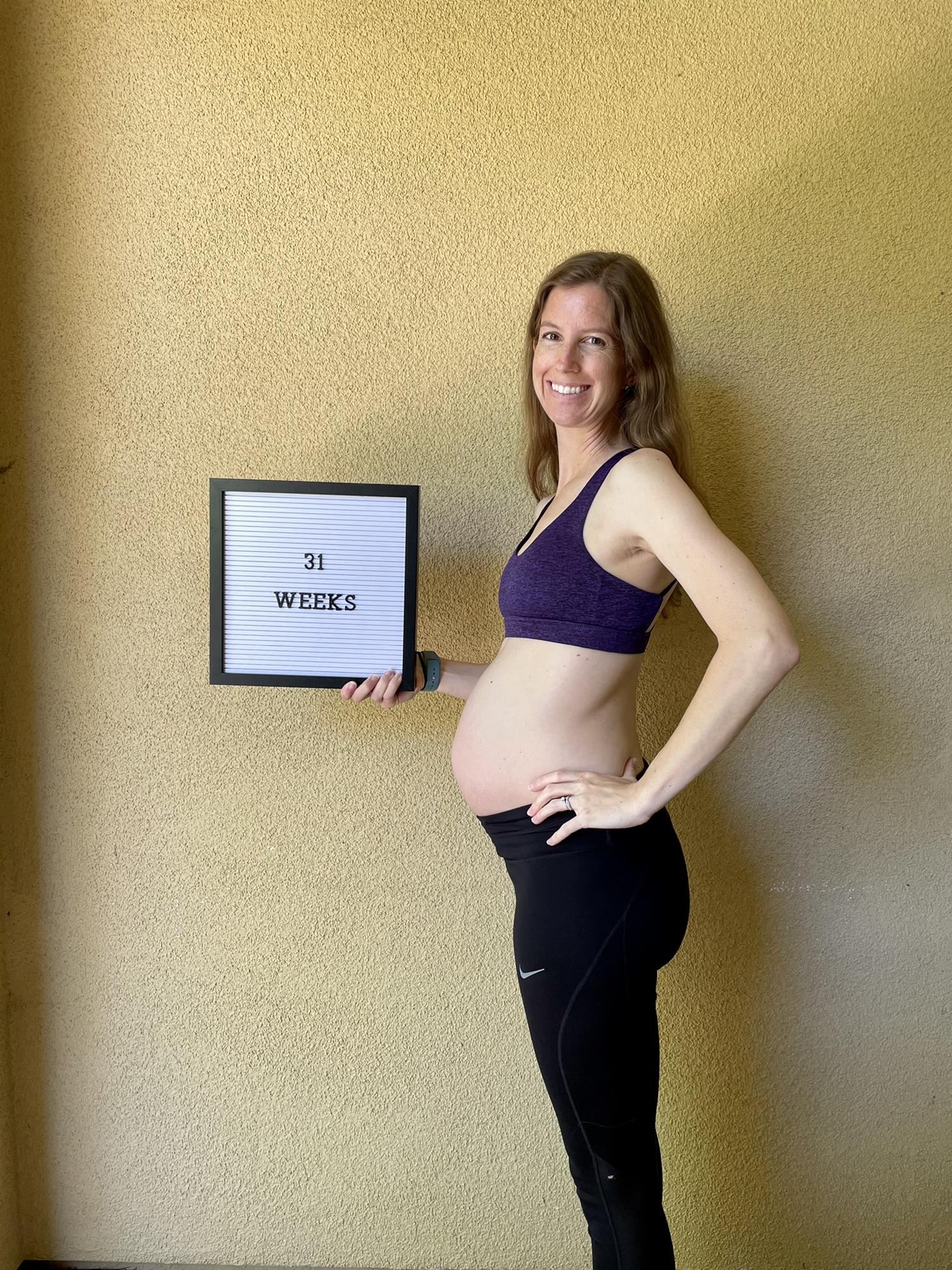 31 Weeks: The little guy is the size of a coconut!
