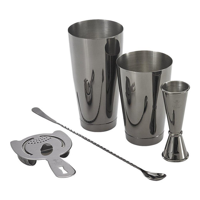 Barfly M37101BK Basics Cocktail Set, 5-Piece, Gun Metal Black