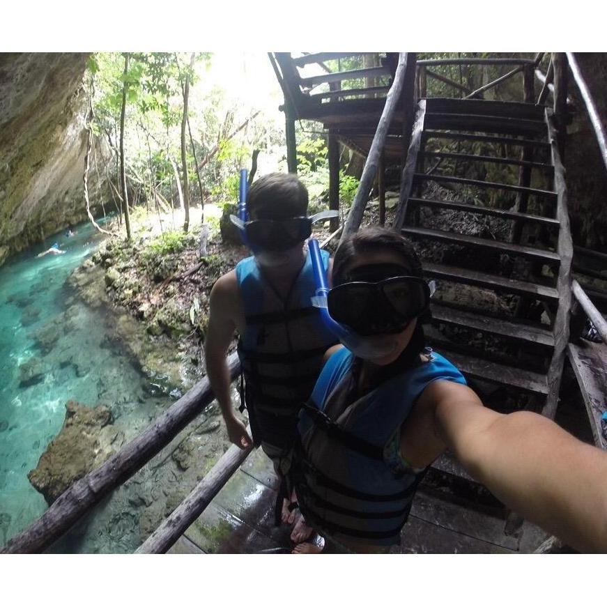 Our first time traveling out of the country together. Mexico of course! (Tulum 2014)