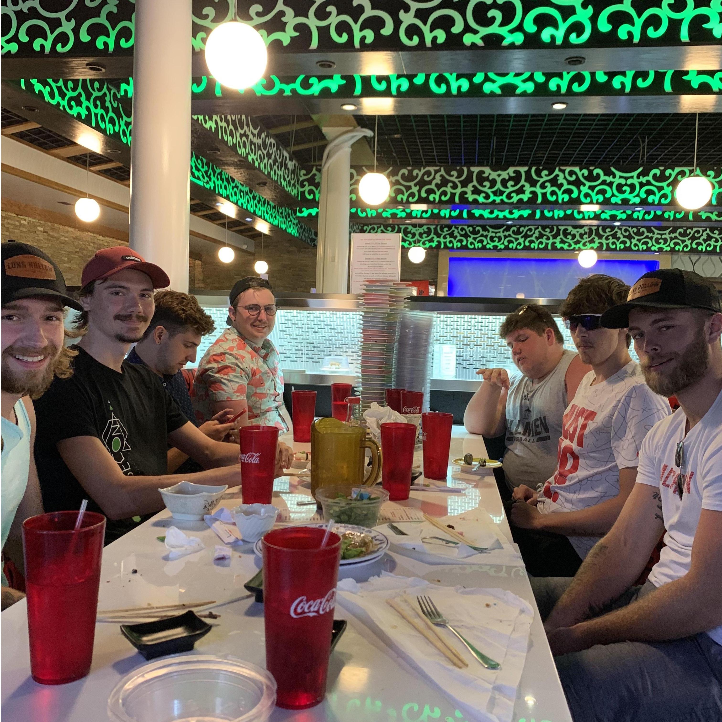 May 30, 2021 - We had family and friends in town, so a group of us went to Sushi Train. It was all you can eat. Challenge accepted!