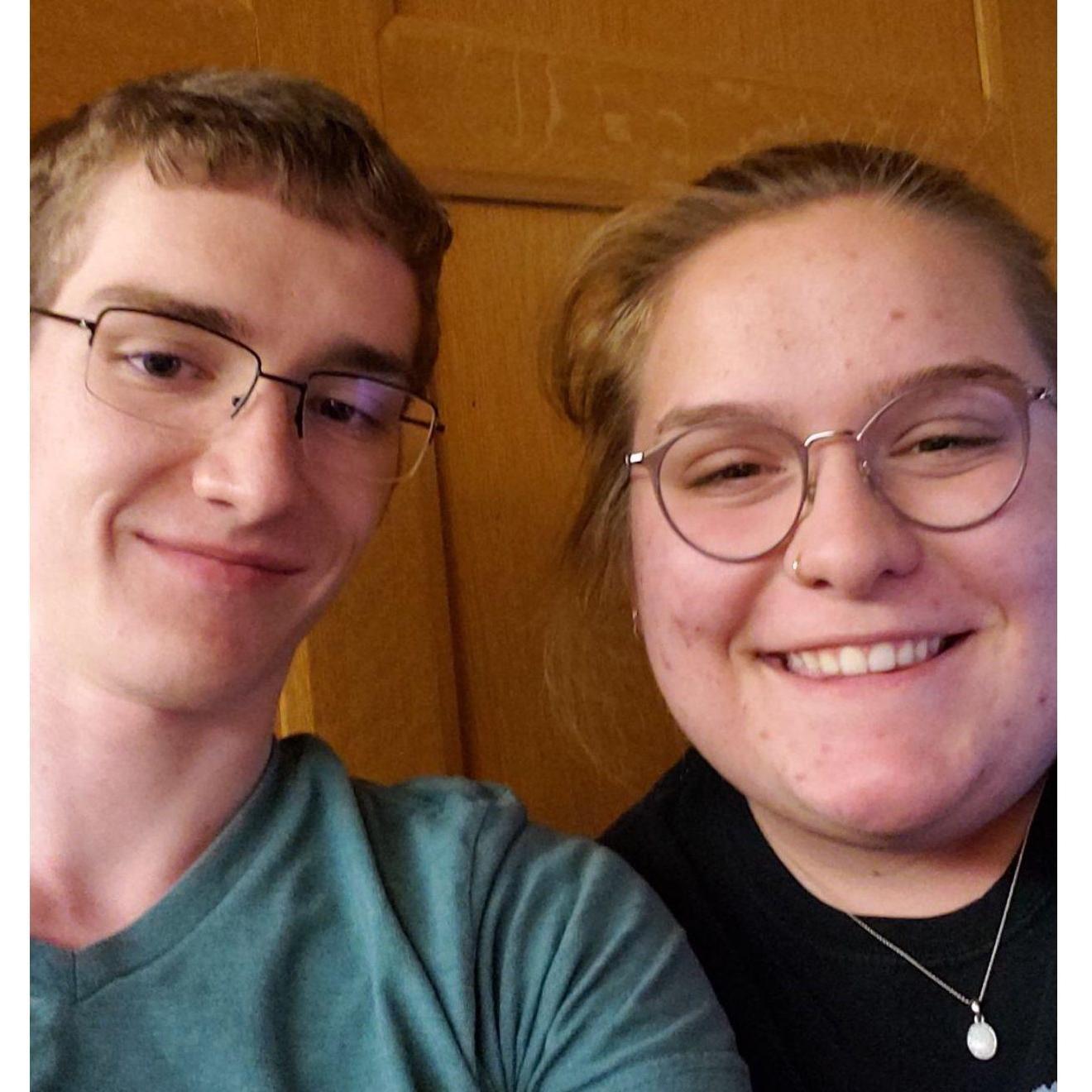 Our first ever photo together, March 2019, Thompson Library, Ohio State University Campus