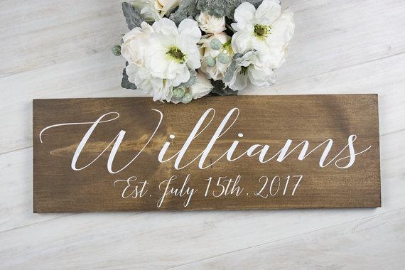 Personalized Wedding Signage-Last Name Sign